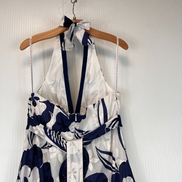 Vintage Lilly Pulitzer Dress Women 12 Maxi Hibiscus Floral Tie Party Resort Core - Picture 10 of 16